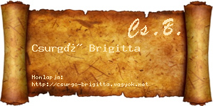 Csurgó Brigitta névjegykártya