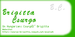 brigitta csurgo business card