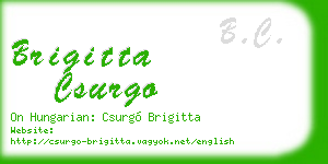 brigitta csurgo business card